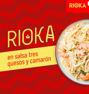 Rioka en salsa 3 quesos y camarón